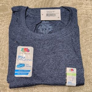Fruit of the Loom Men's Heather Blue Crewneck Sweater